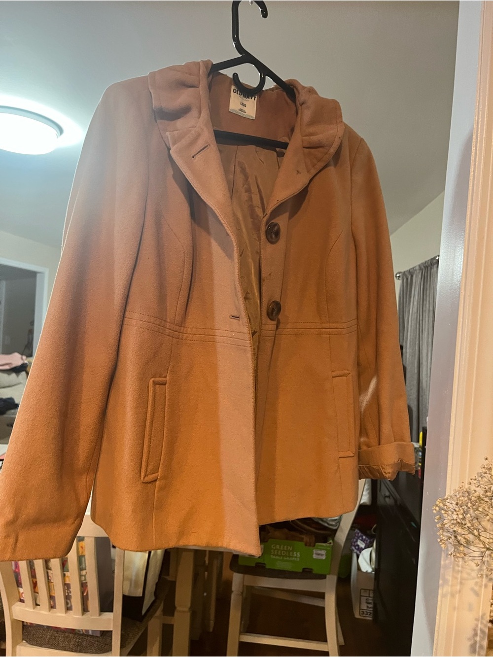 Old Navy Camel Pea Coat size large